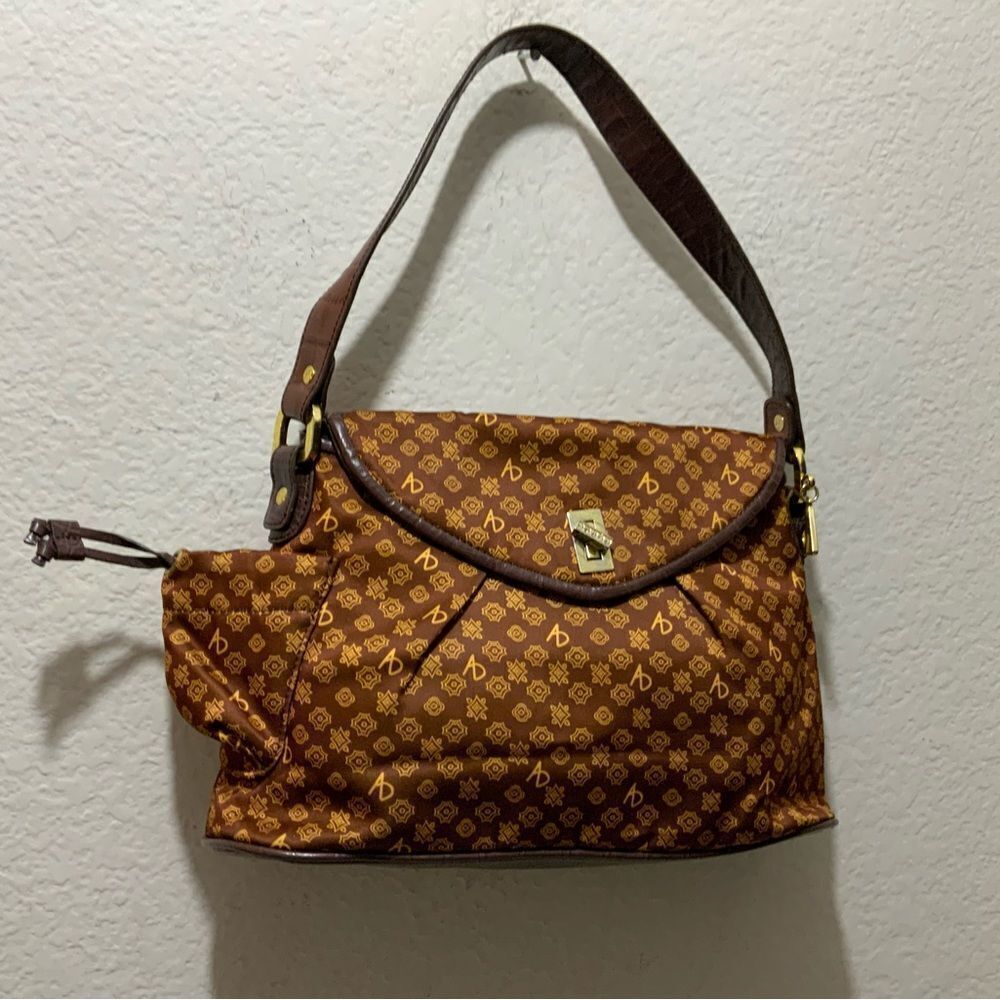 Alfred Durante Signature Design Exclusive Allover Design Sateen Bag NWOT